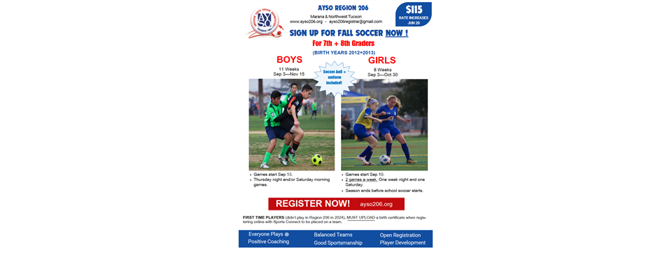 7th/8th Grade Fall Program