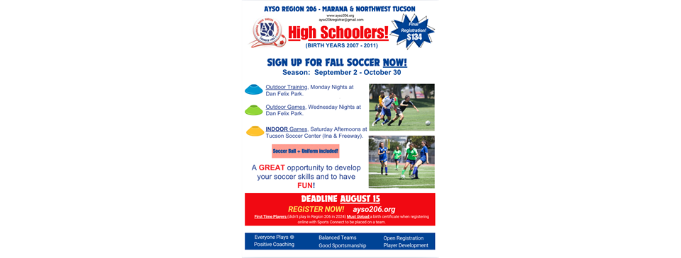 High Schooler Fall Season 2025